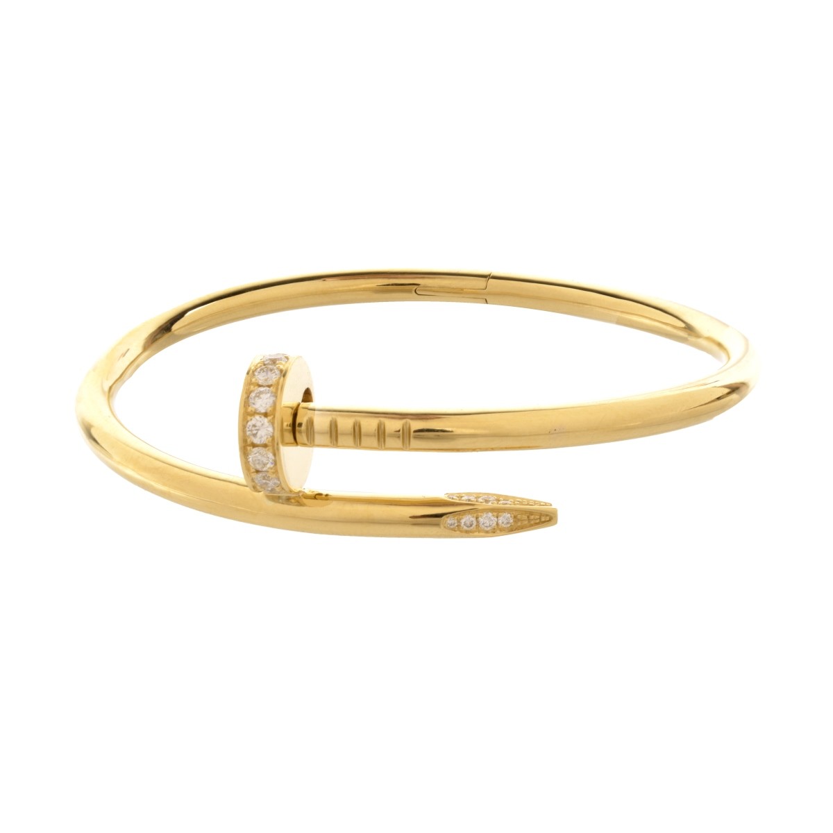 Cartier Diamond and 18K Un Clou Bracelet | Kodner Auctions