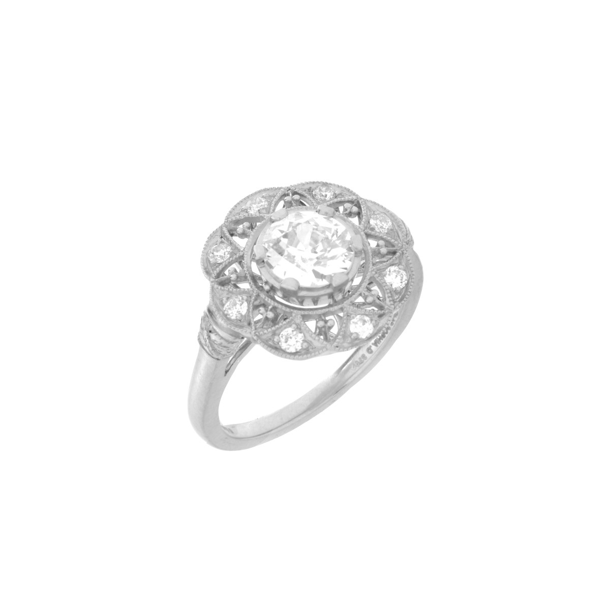 Diamond and Platinum Ring