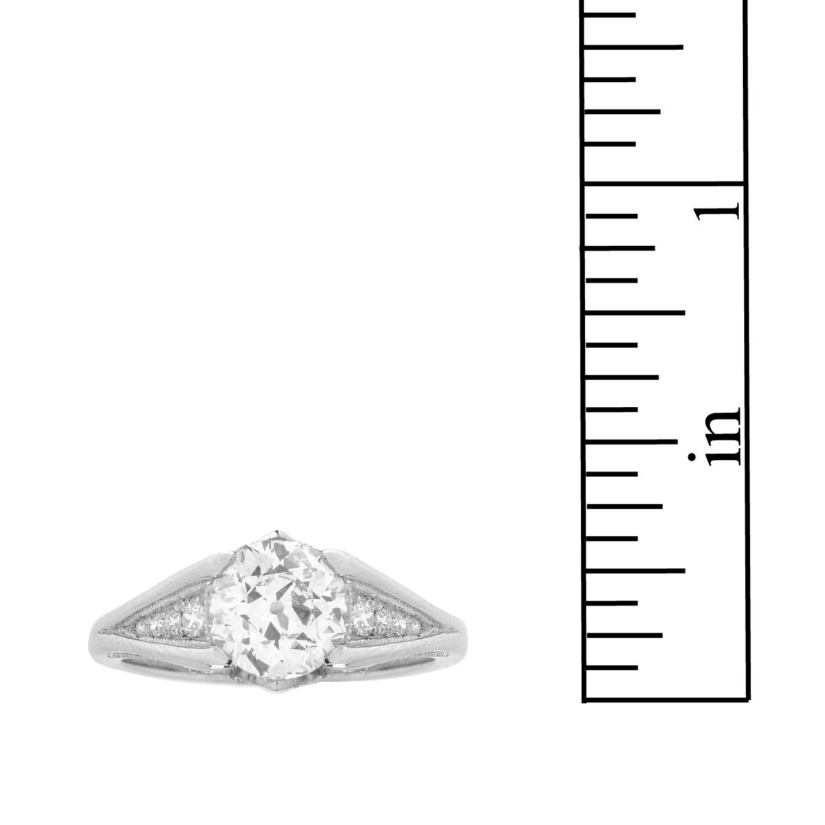 Diamond and Platinum Ring