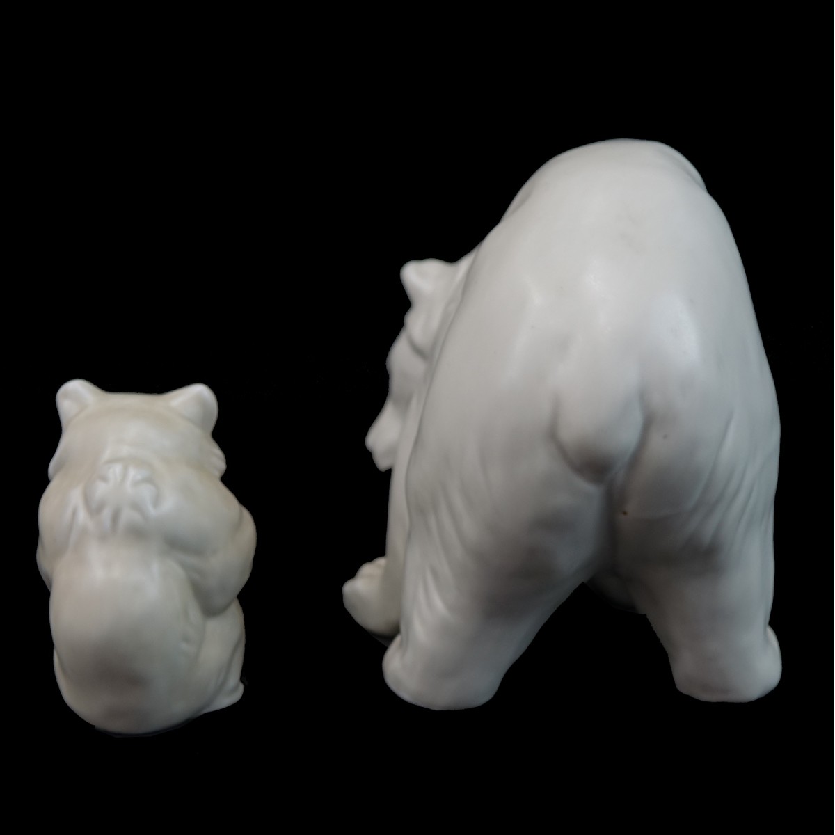 Two (2) Royal Copenhagen Stoneware Bear Figurines