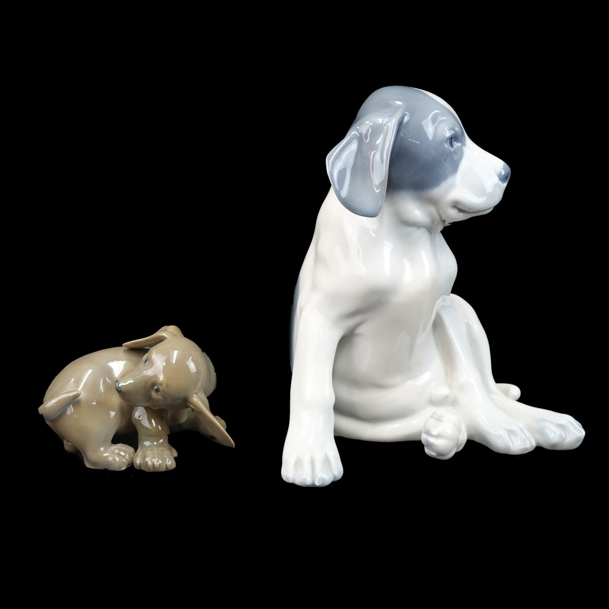 Two (2) Royal Copenhagen Dog Figurines