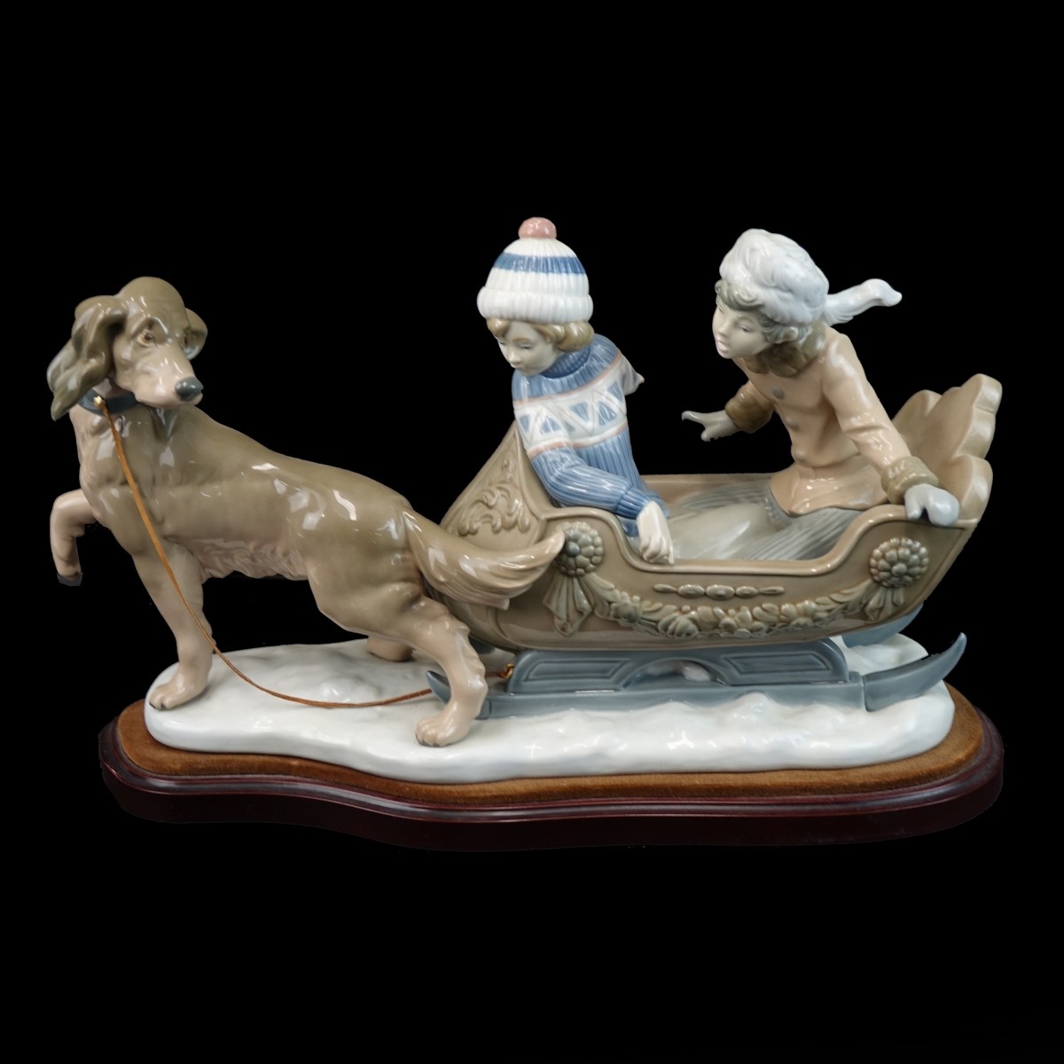 Lladro "Sleigh Ride" Porcelain Figurine