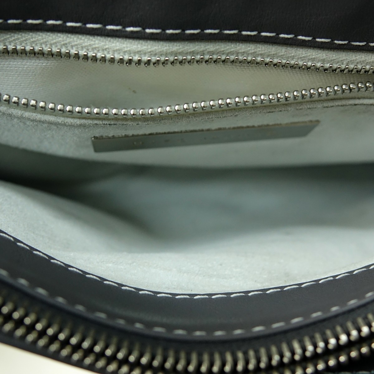 Marc Jacobs Gray Top Stitch Leather Flap Bag