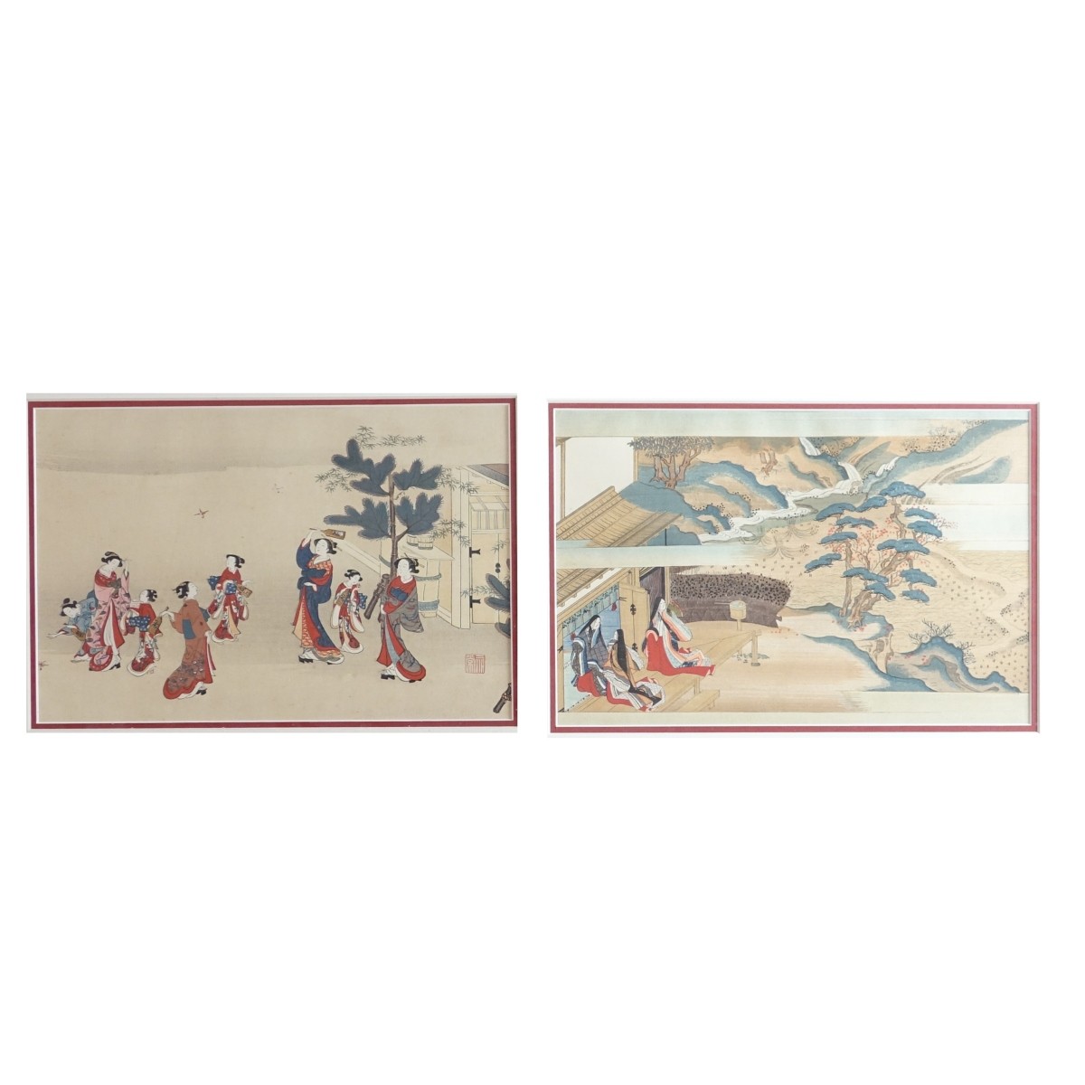 Two (2) Antique Japanese Color Woodblock Prints.