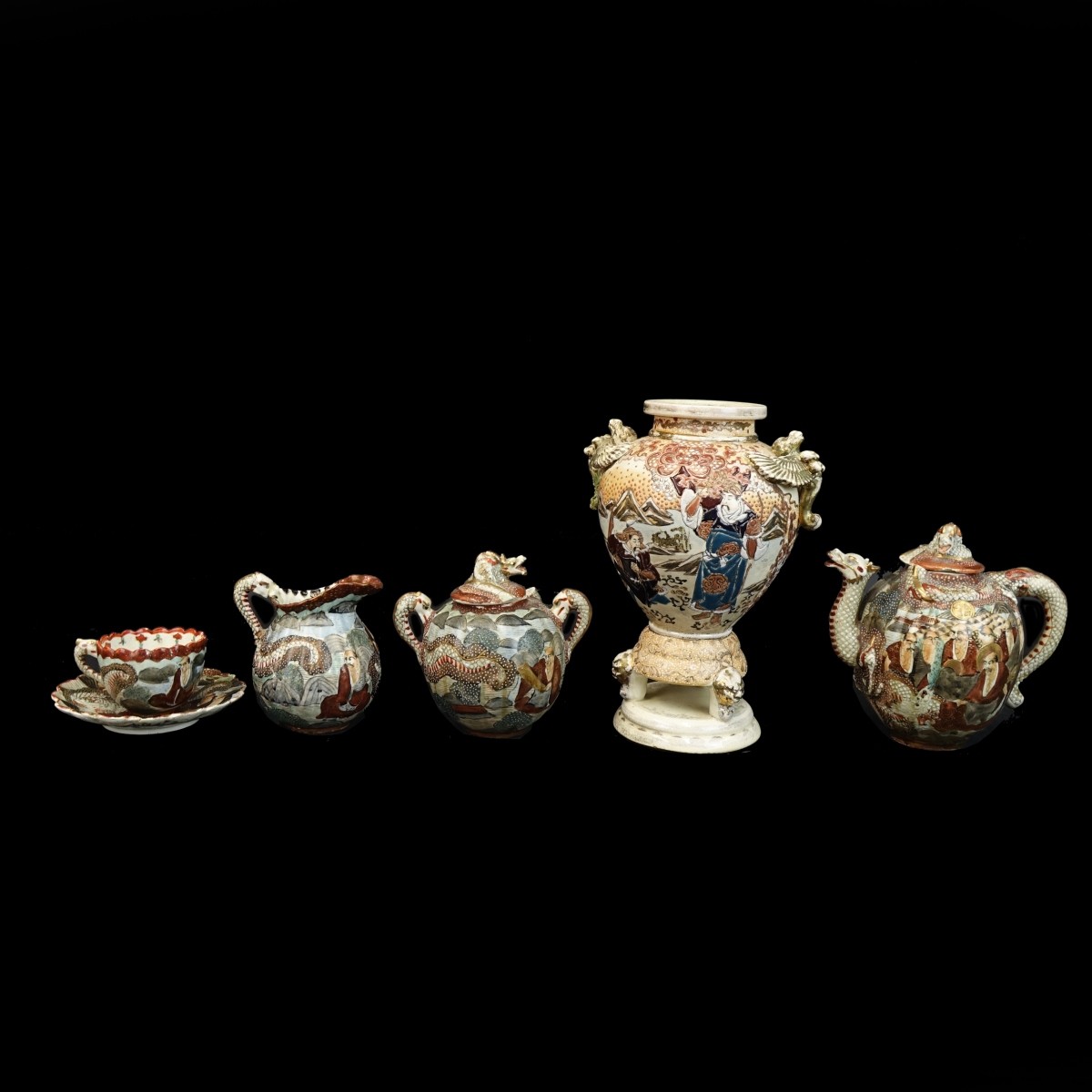 Six (6) Antique Japanese Porcelain Tableware