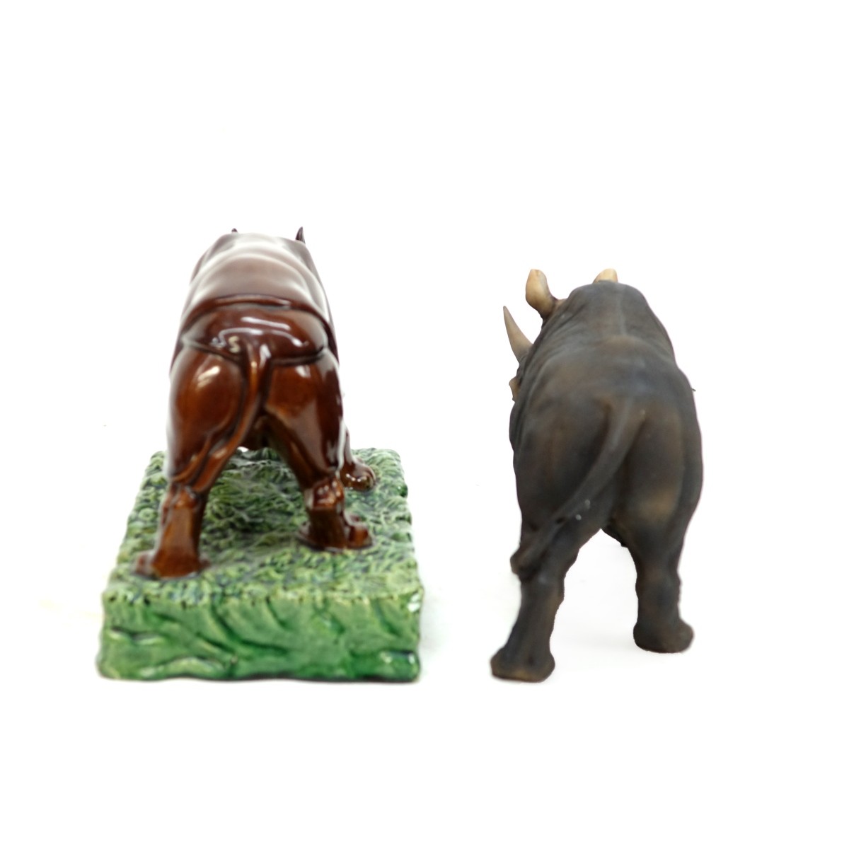 Two (2) Rhino Figurines