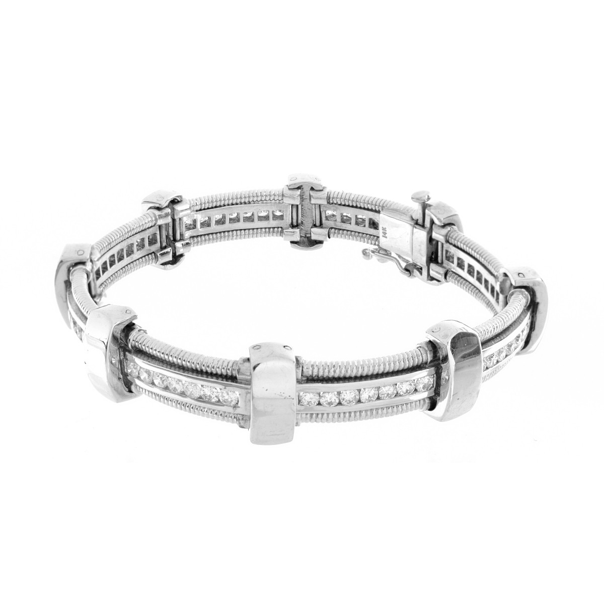 Man's Diamond and 14K Bracelet