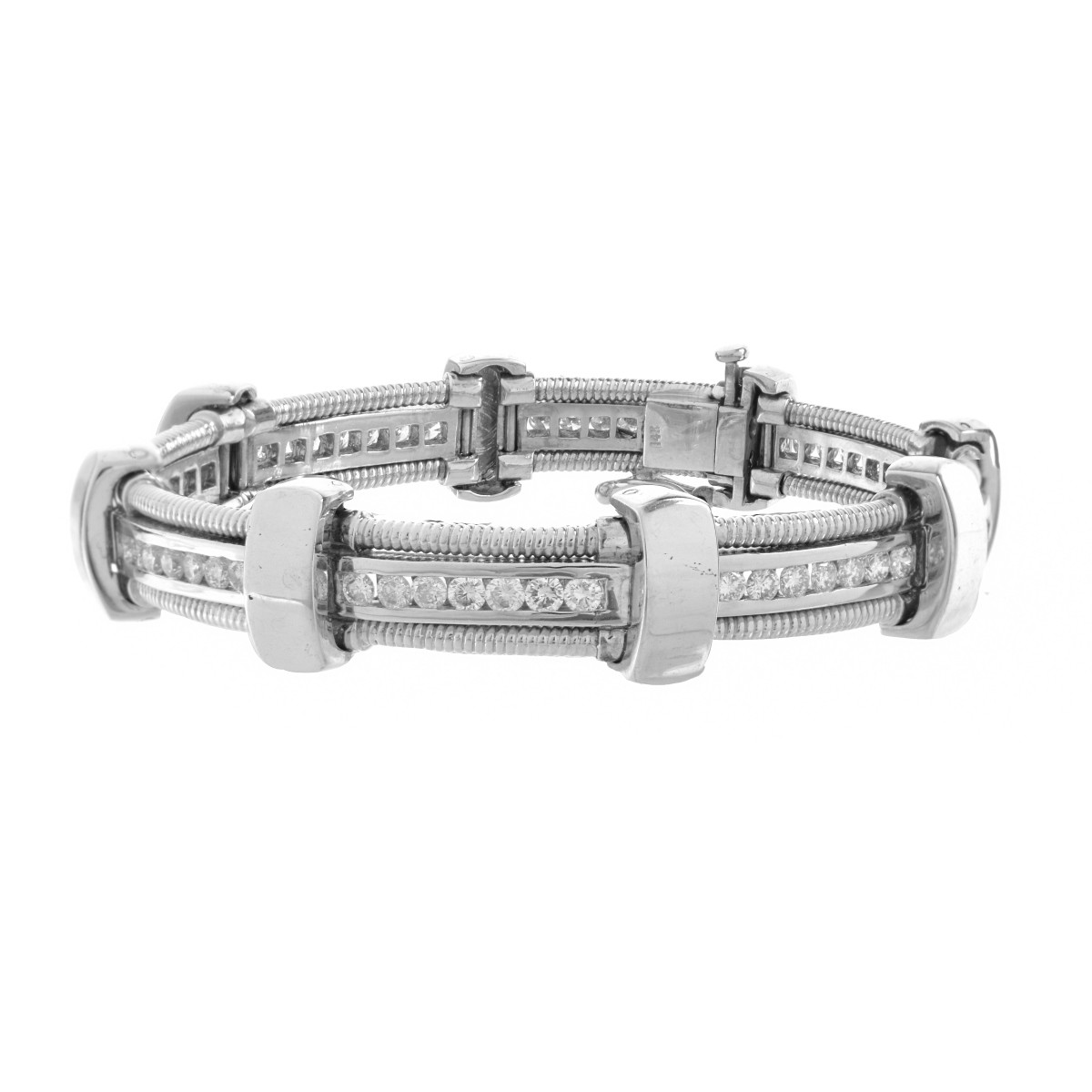 Man's Diamond and 14K Bracelet