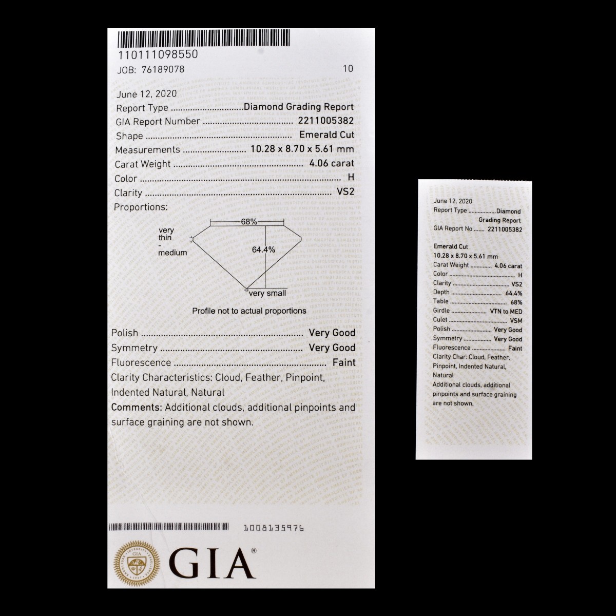 GIA 4.06 Carat Diamond