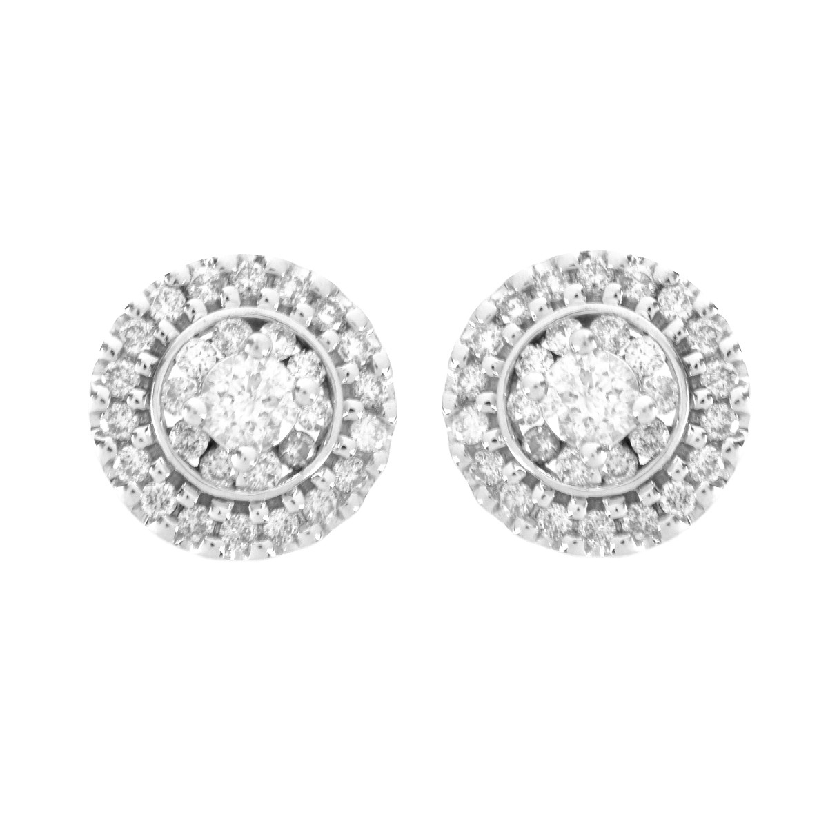 Diamond and 14K Ear Studs and Pendant