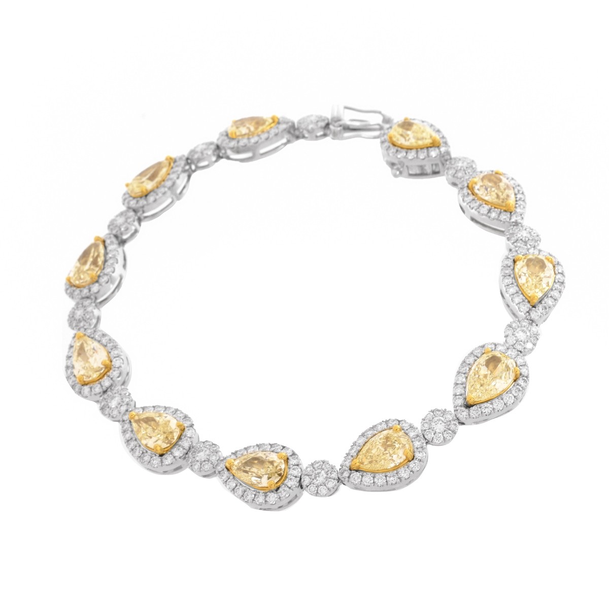 Fancy Yellow Diamond and 18K Bracelet