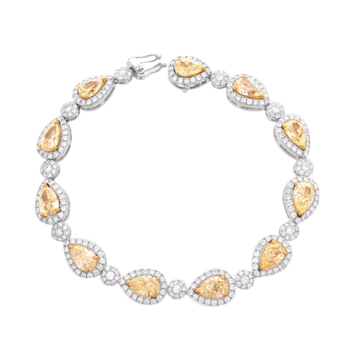 Fancy Yellow Diamond and 18K Bracelet