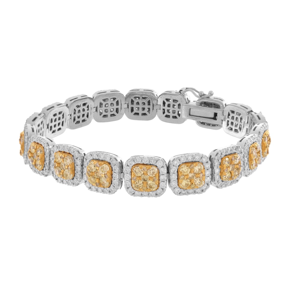 Fancy Yellow Diamond and 18K Bracelet