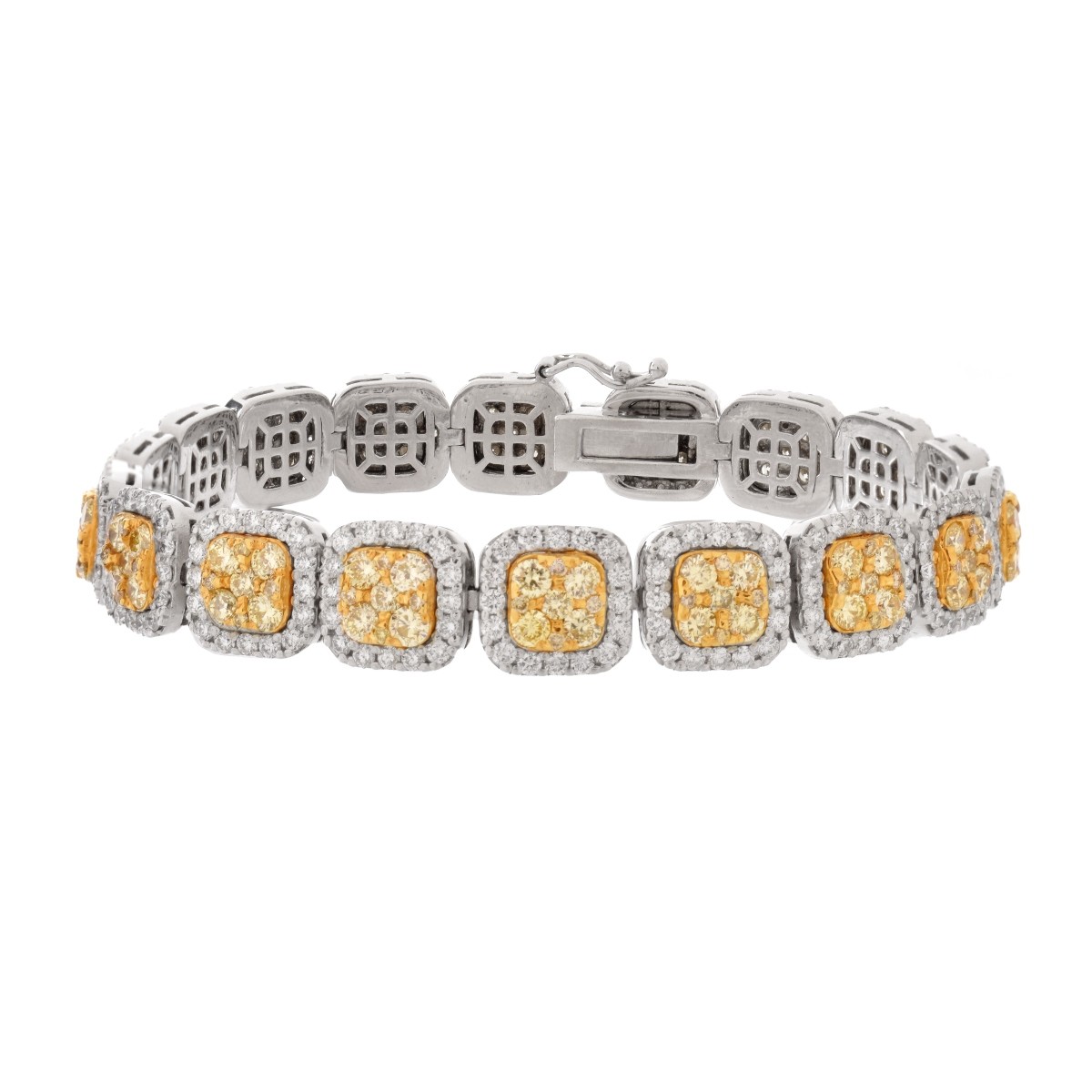 Fancy Yellow Diamond and 18K Bracelet