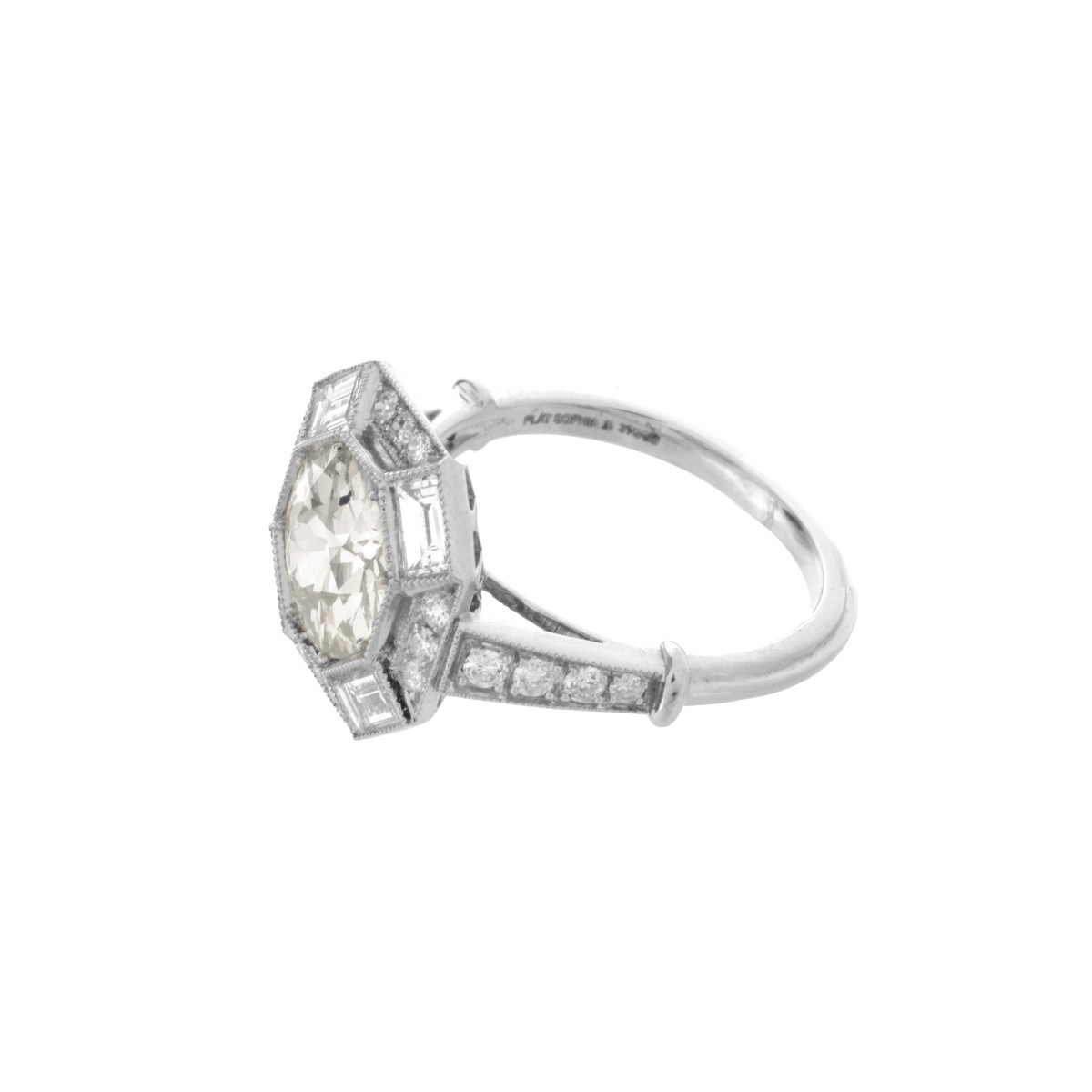 Diamond and Platinum Ring