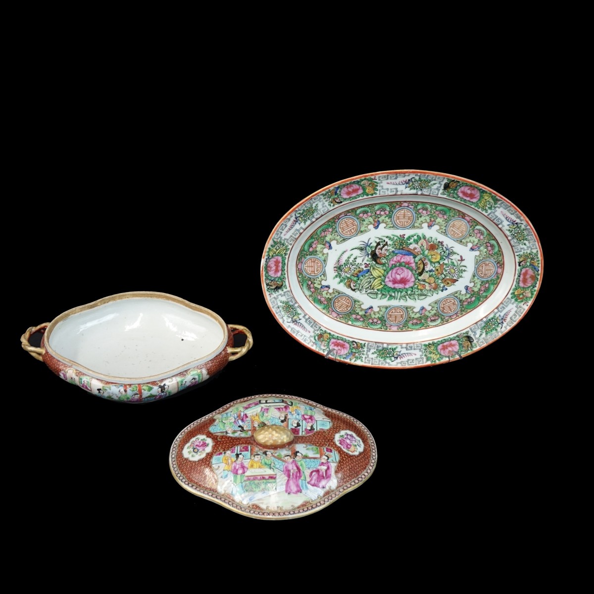 Two (2) Chinese Export Porcelain Tableware