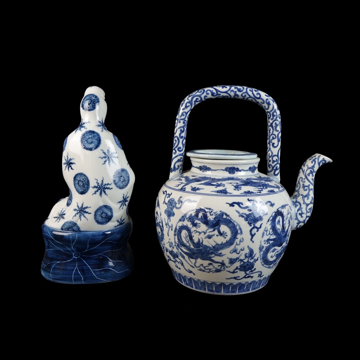 Two (2) Modern Chinese Blue and White Tableware