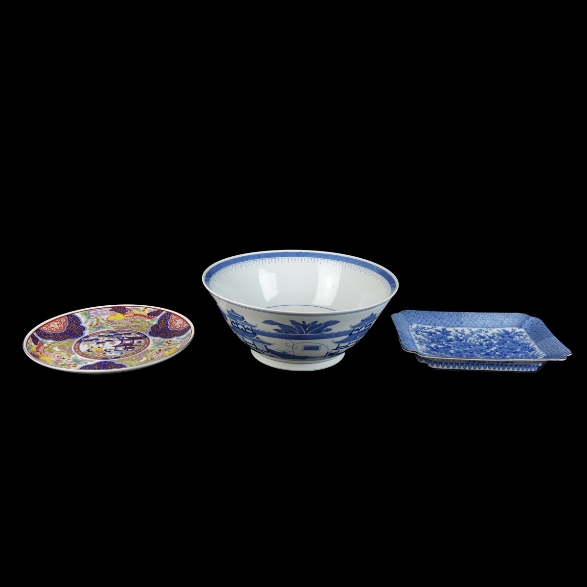 Three (3) Modern Oriental Porcelain Tableware