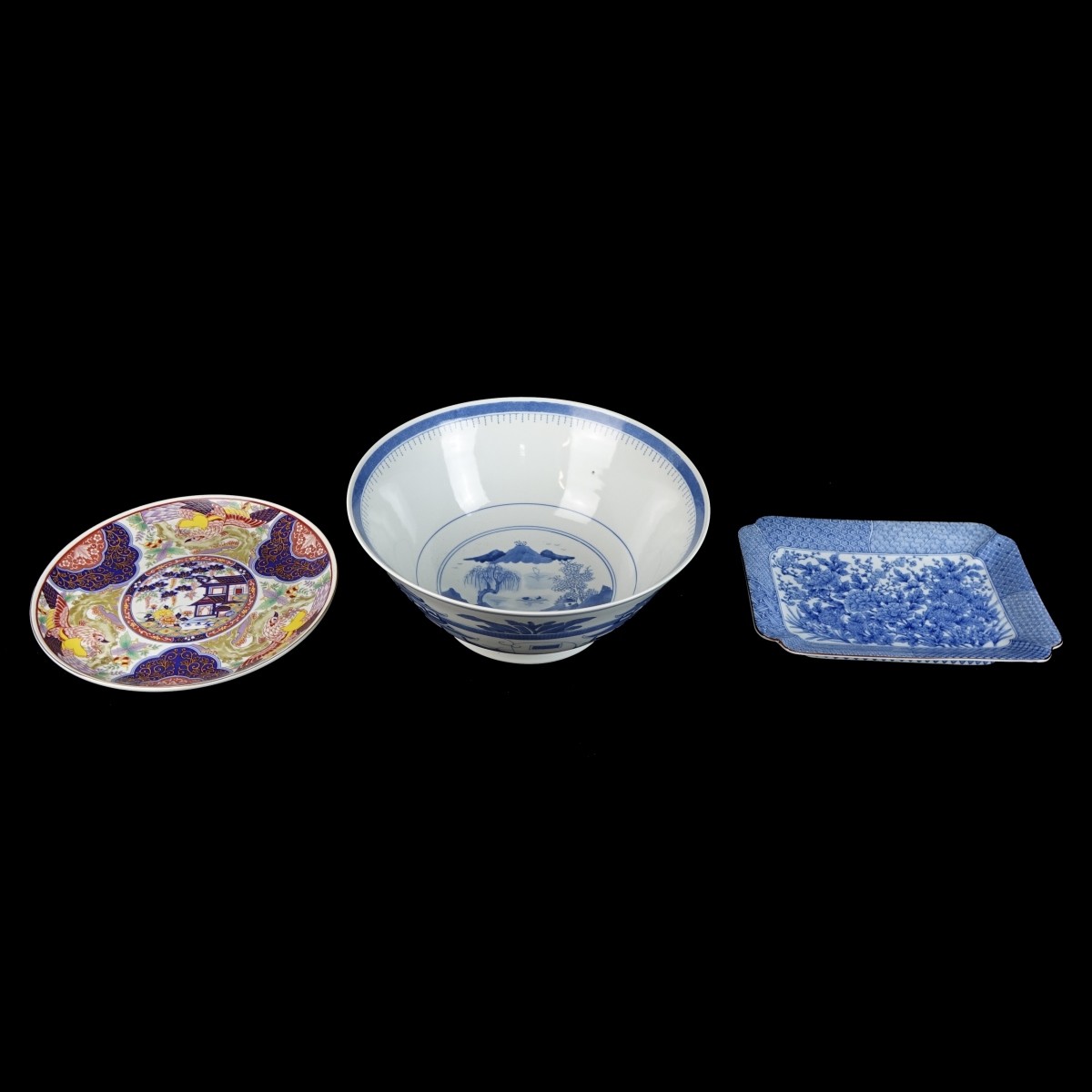 Three (3) Modern Oriental Porcelain Tableware