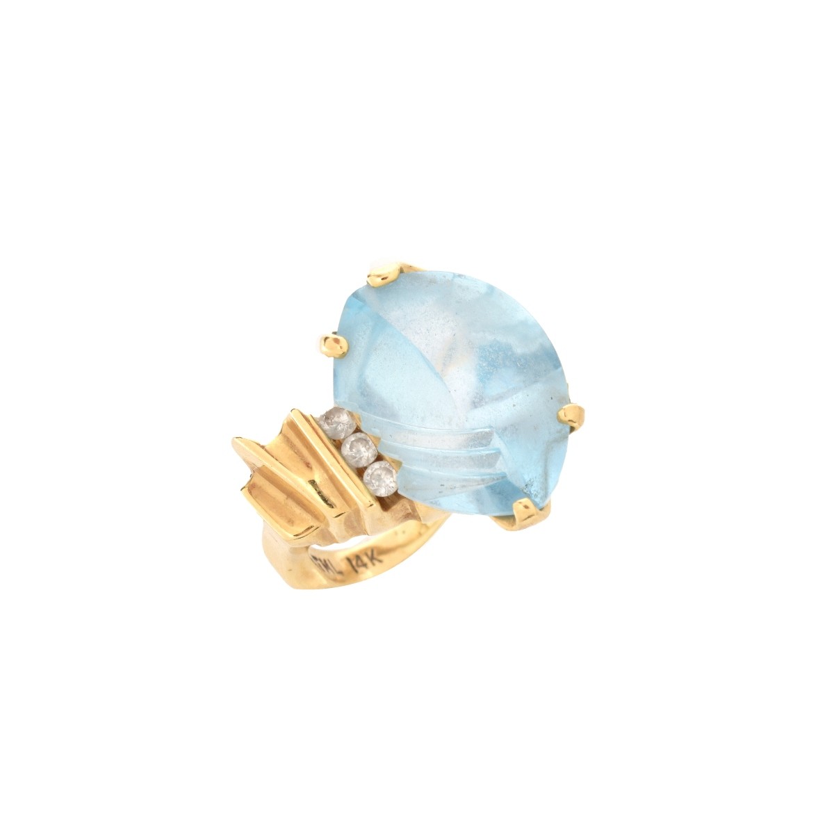 Topaz, Diamond and 14K Ring