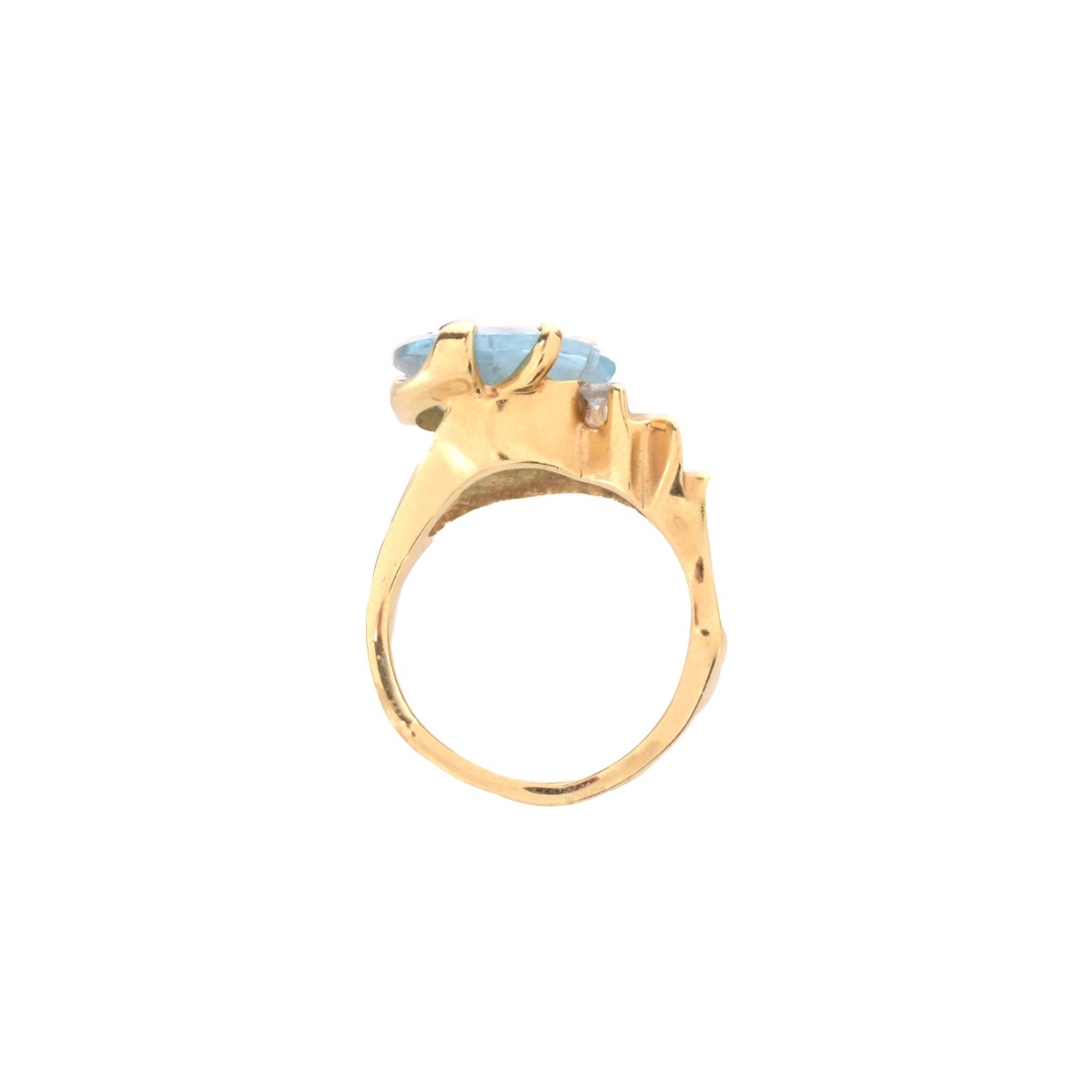 Topaz, Diamond and 14K Ring