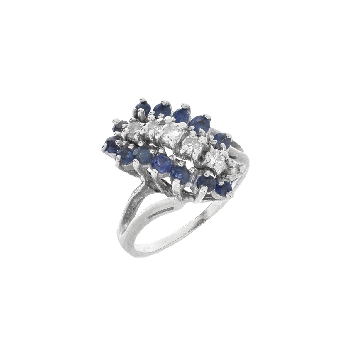 Diamond, Sapphire and 14K Ring