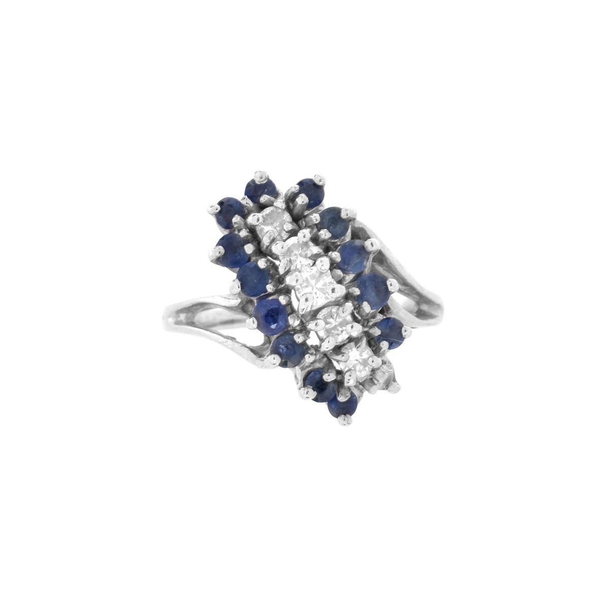 Diamond, Sapphire and 14K Ring