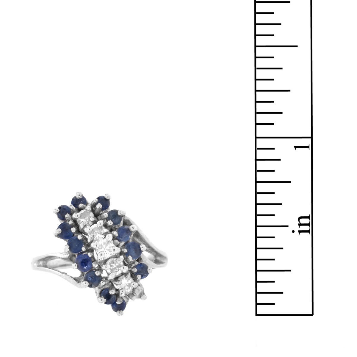 Diamond, Sapphire and 14K Ring