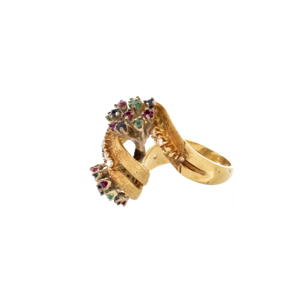 Multi Gemstone and 14K Ring