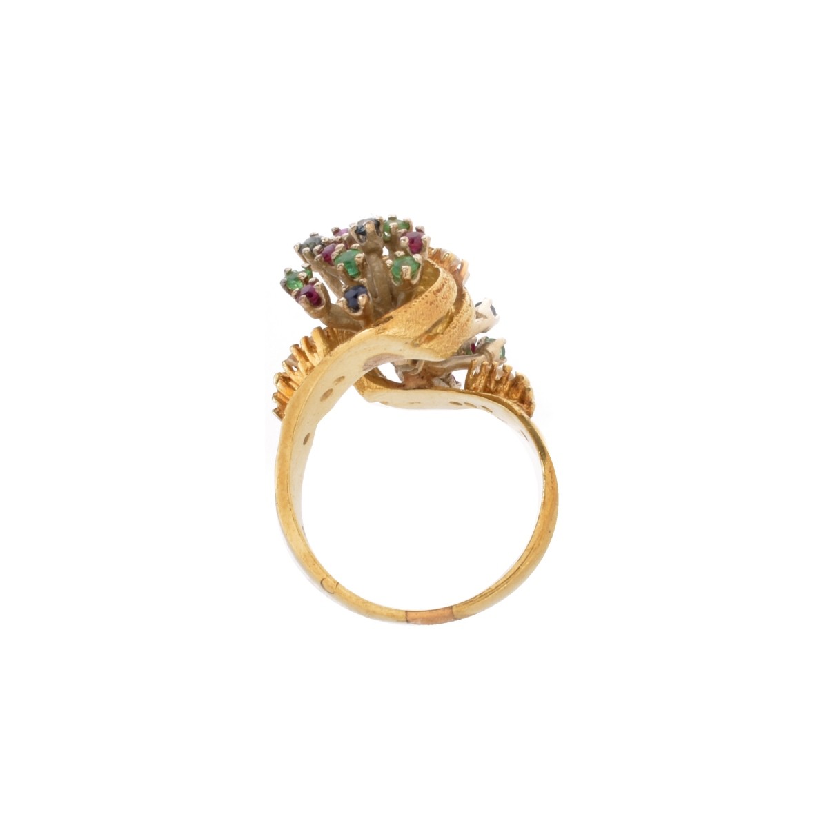 Multi Gemstone and 14K Ring