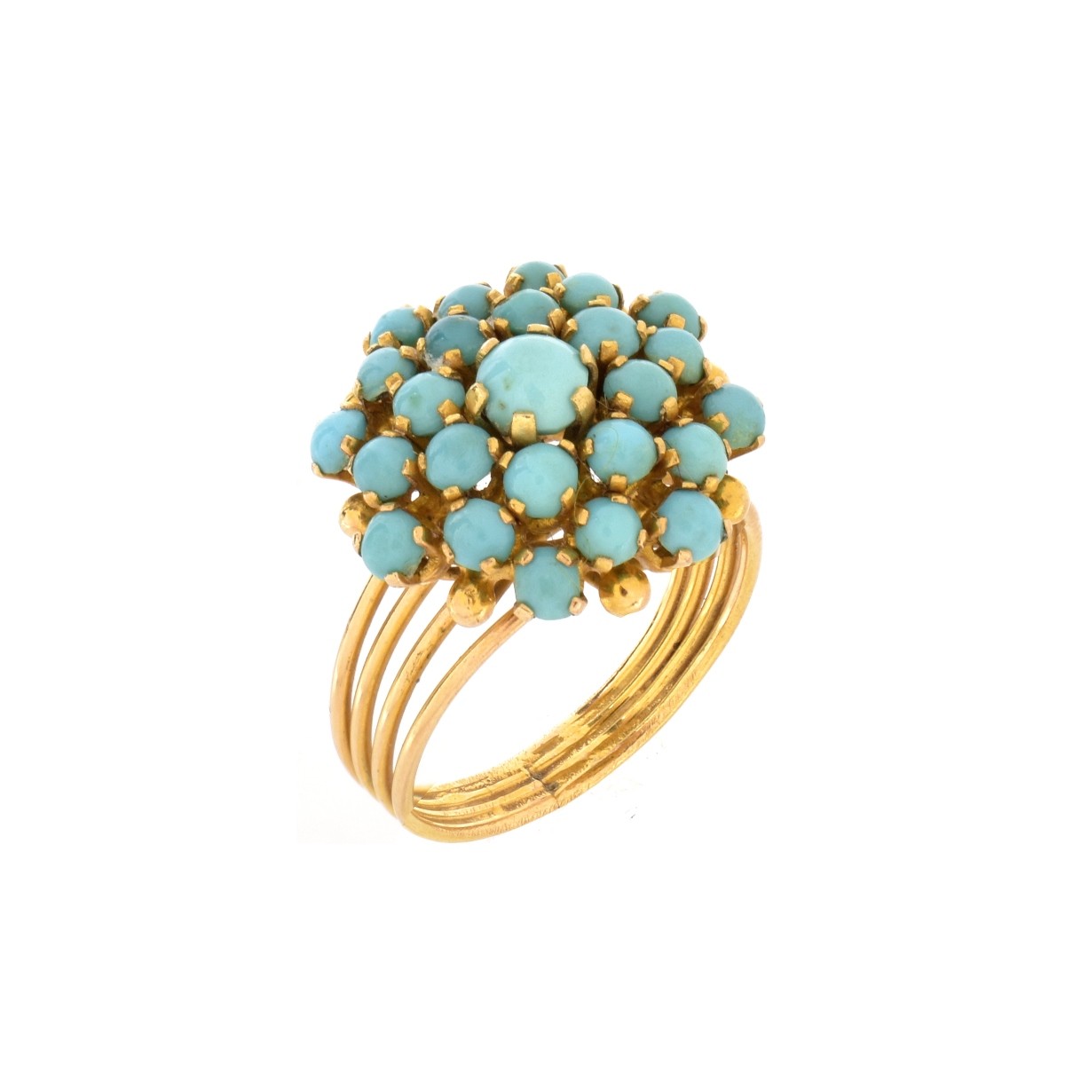 Persian Turquoise and 18K Ring