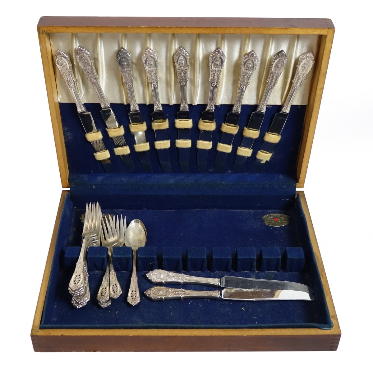 Twenty Five (25) Wallace "Rose Point" Flatware