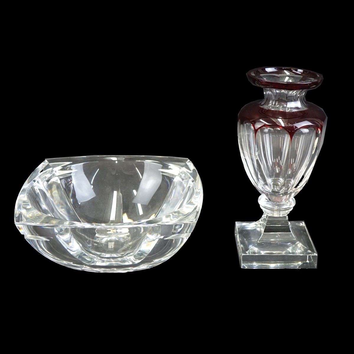 Two (2) Vintage Crystal Tableware