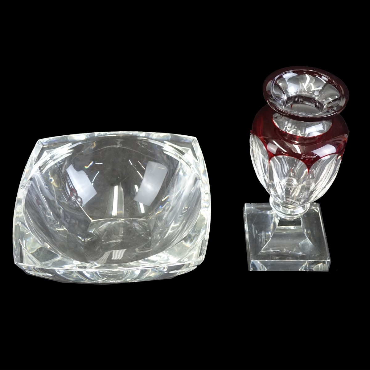 Two (2) Vintage Crystal Tableware