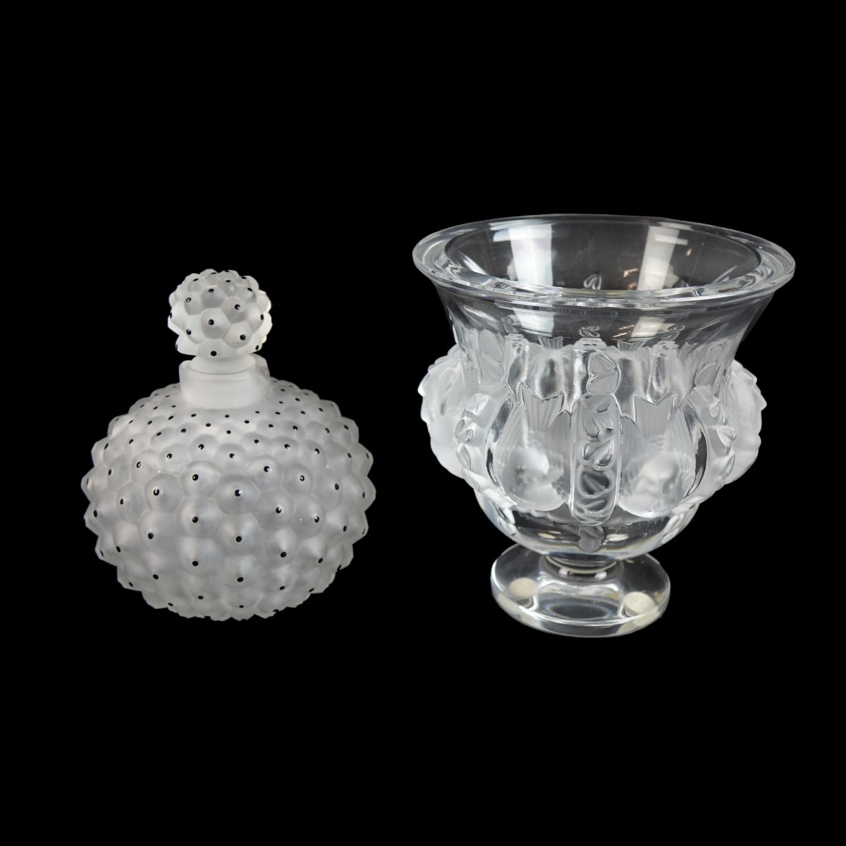 Two (2) Lalique Crystal Tableware