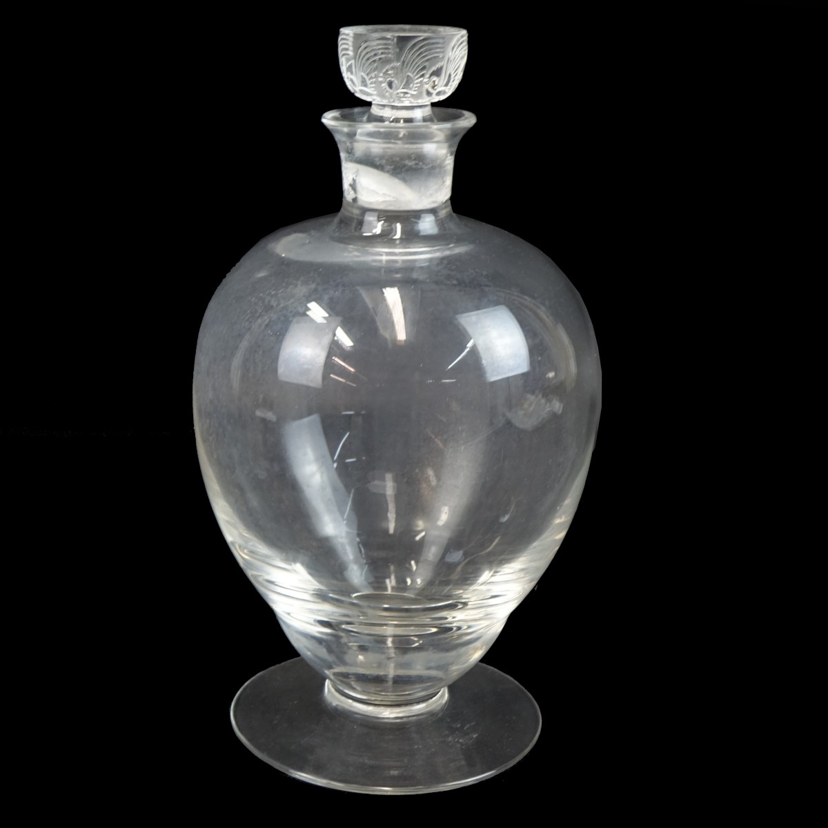 Rene Lalique Clear Crystal Decanter