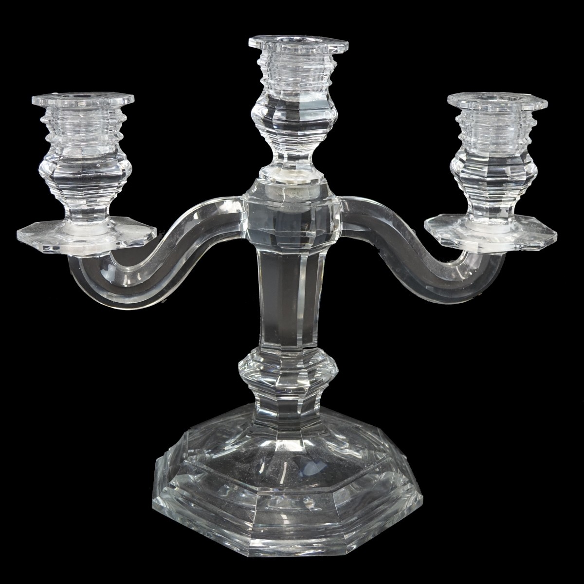 Vintage Baccarat Cut Crystal Candelabra