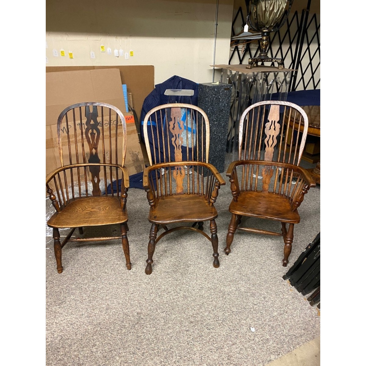 Eight (8) Antique Windsor Armchairs