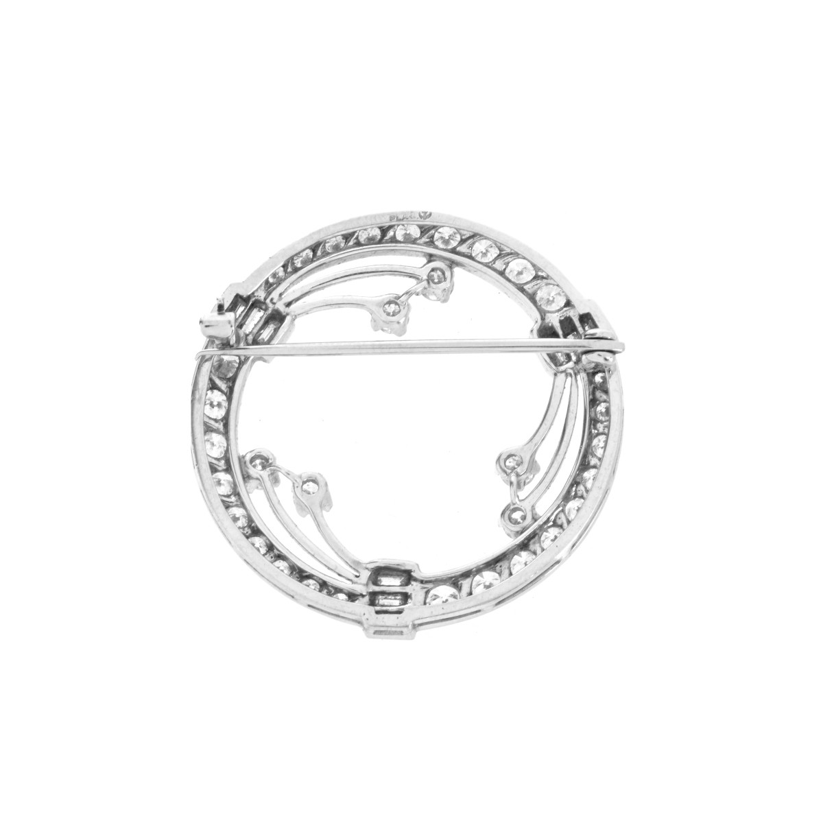 Diamond and Platinum Brooch