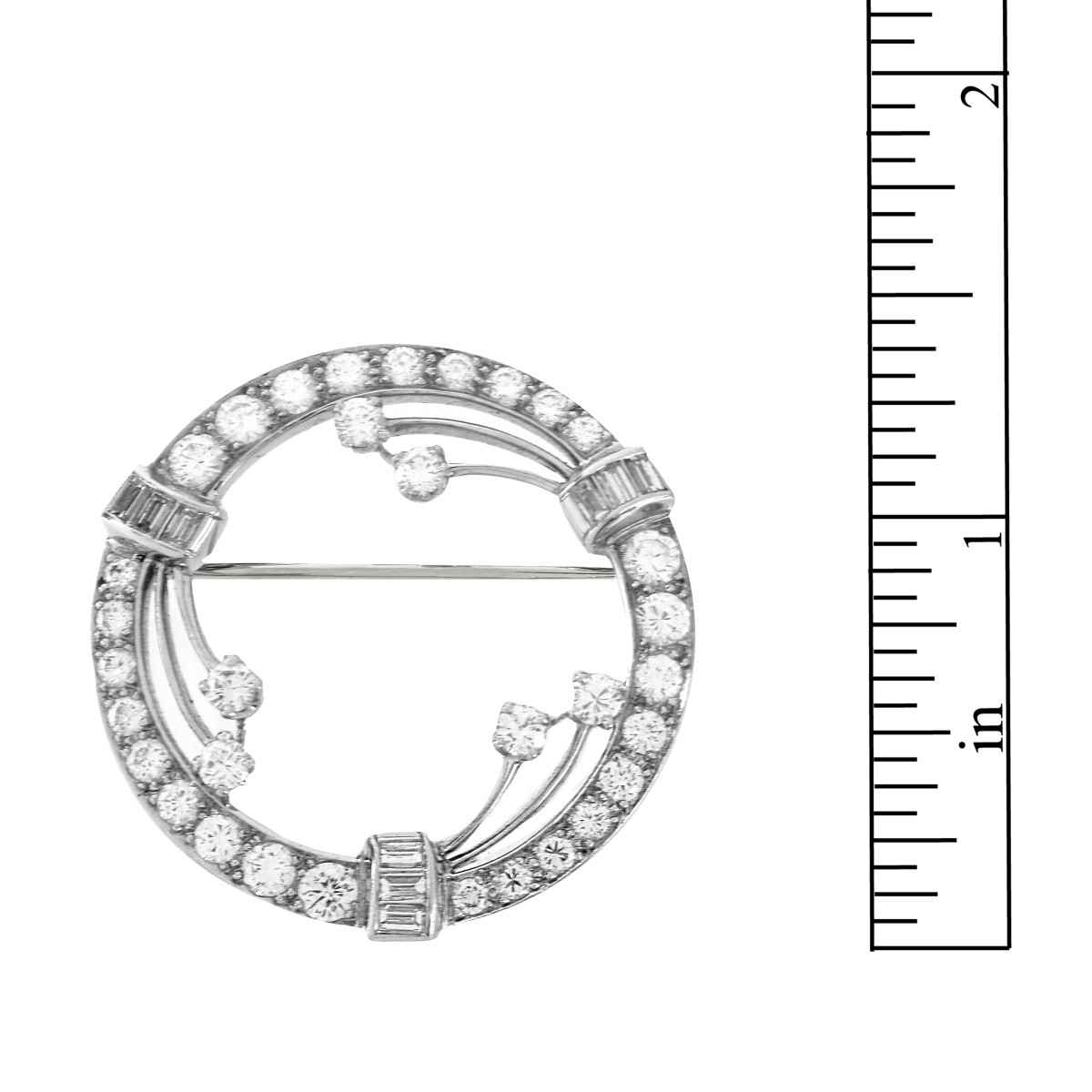 Diamond and Platinum Brooch