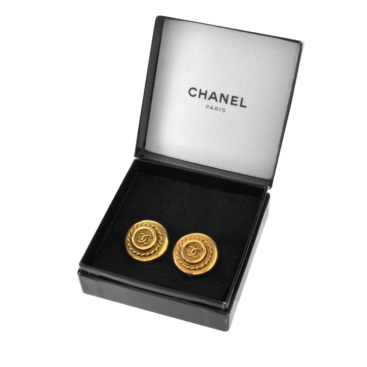 Pair of Chanel Monogrammed Earrings