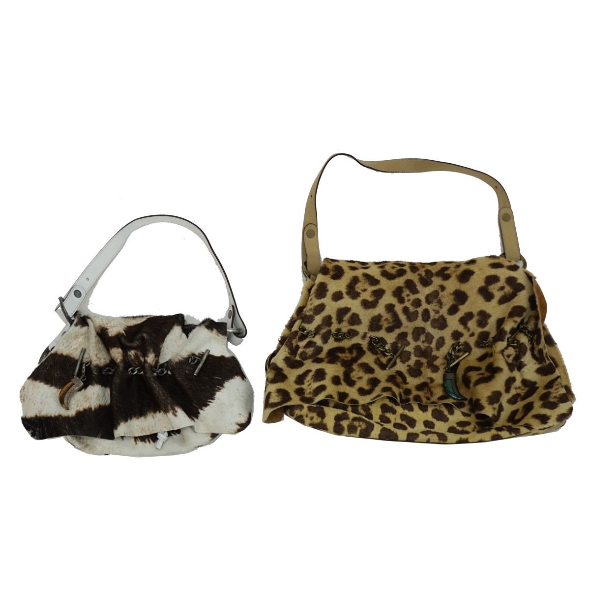 Two (2) Roberto Cavalli Animal Print Bags