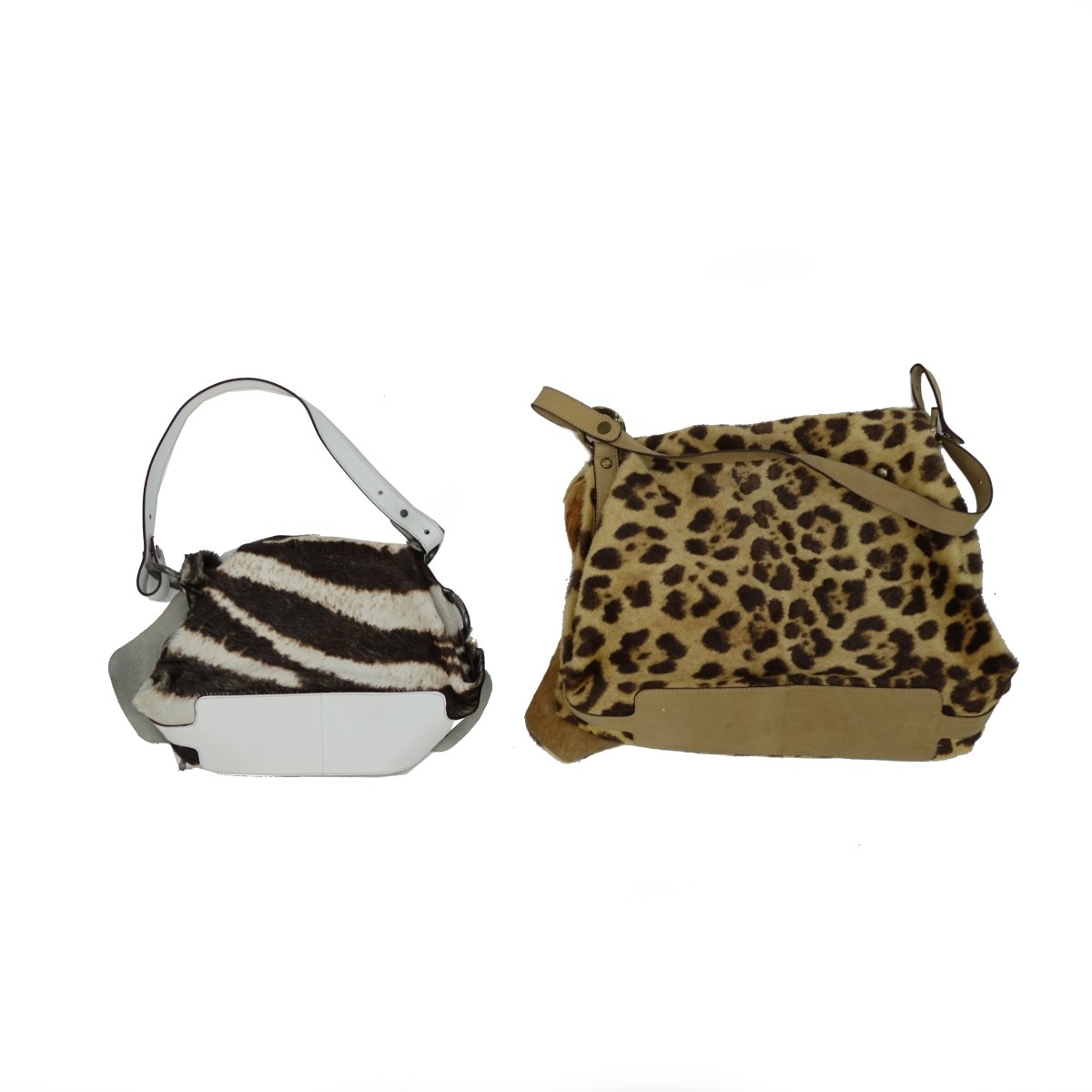 Two (2) Roberto Cavalli Animal Print Bags