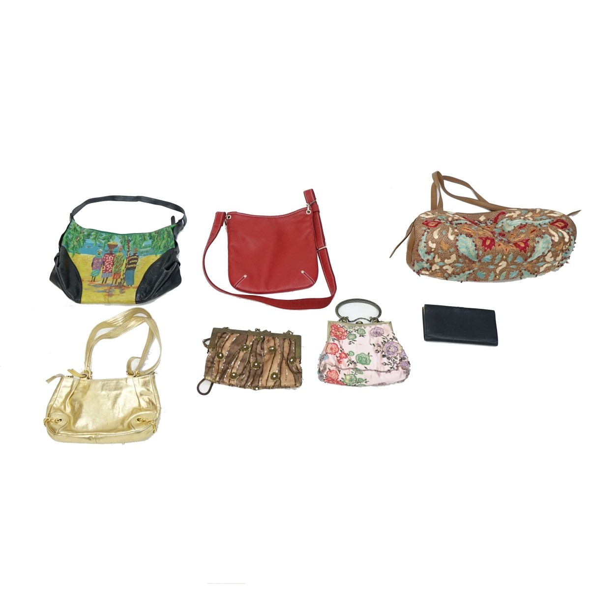 Eight (8) Ladies Assorted Bags and Wallet