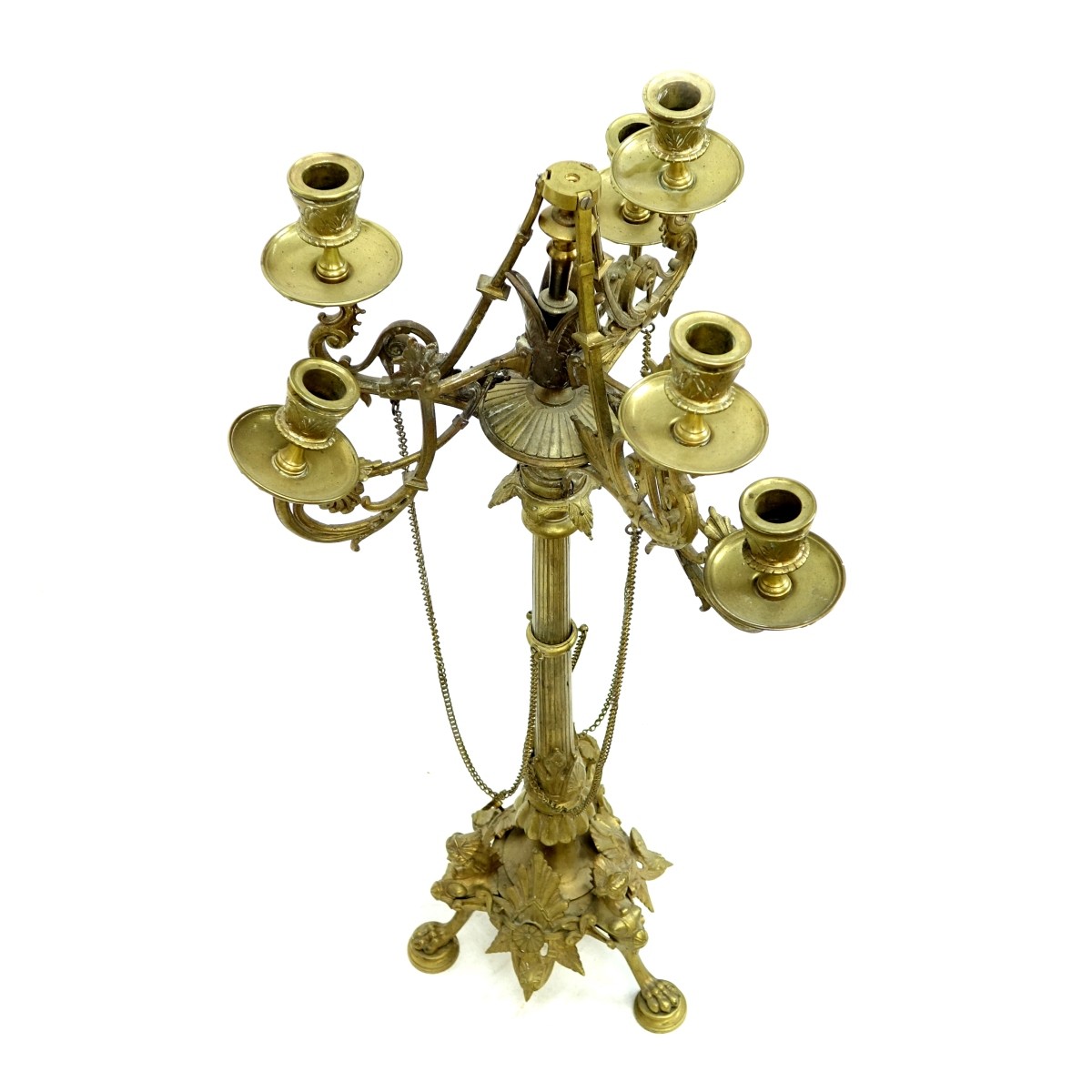 19/20th C. Empire Style Bronze Candleabra