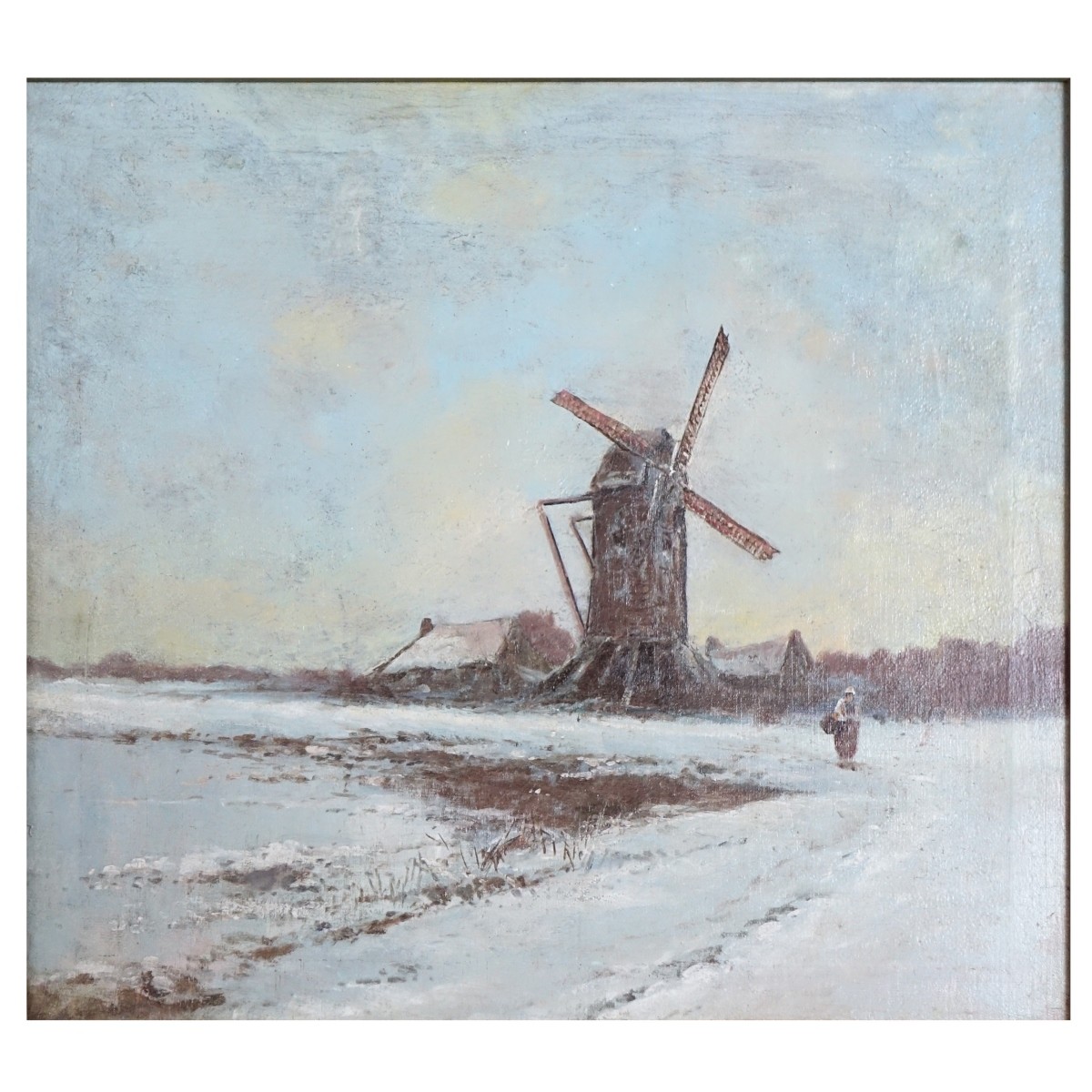 19th C. Dutch School Oil on Canvas