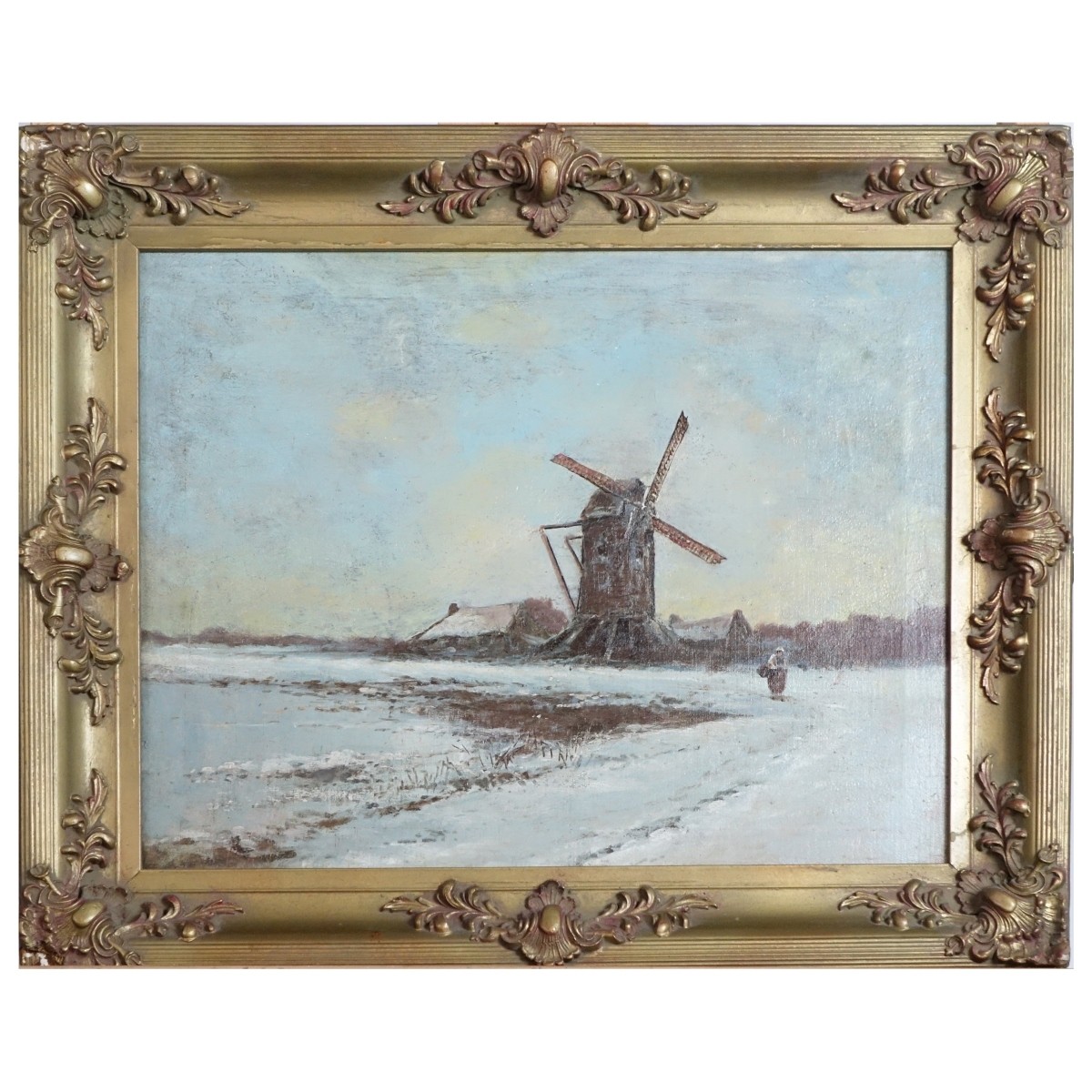 19th C. Dutch School Oil on Canvas