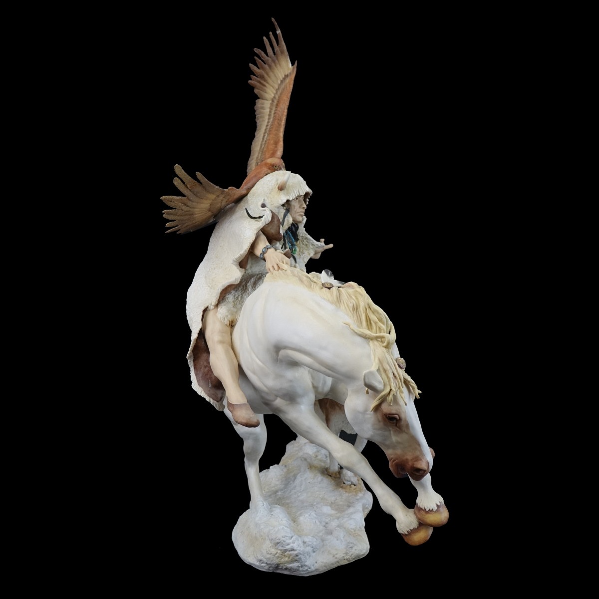 Bronn "Indian on Horseback" Porcelain Group