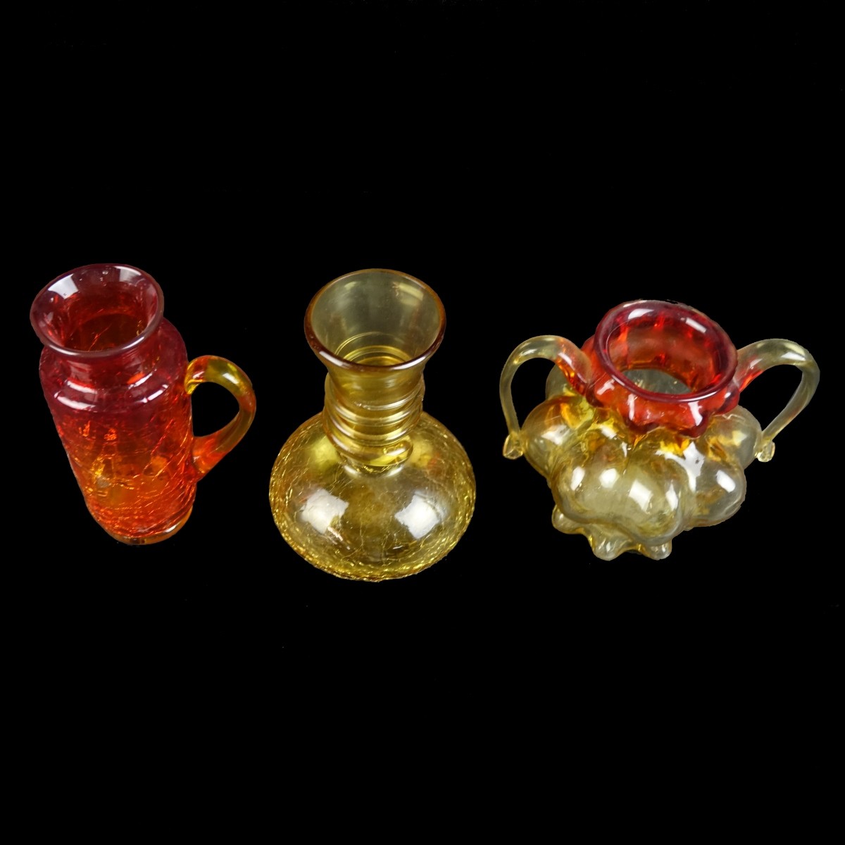 Three (3) Blenko Art Glass Vases