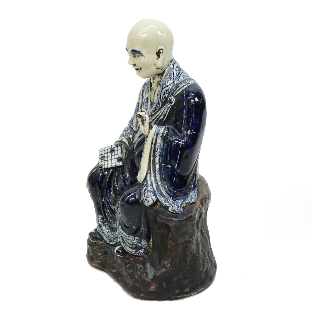 Chinese Blue and White Seated Scholar